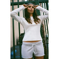 John Galt Women's White Tori Basic Long Sleeve Top T-Shirts, Hoodie, Sweatshirt | GrindPrints.com