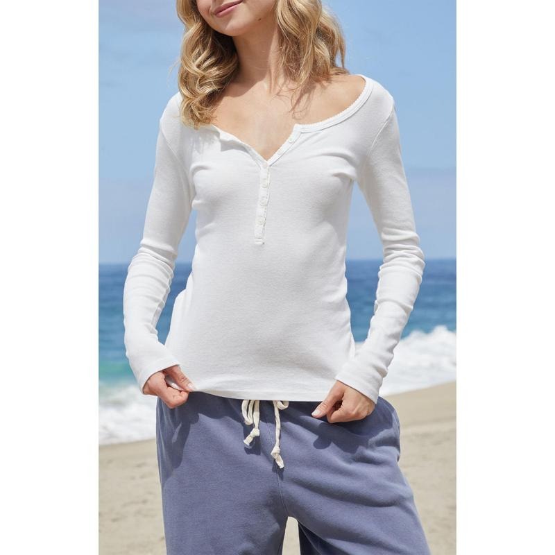 John Galt Women's White Zelly Long Sleeve Topstyle{n002}2 T-Shirts, Hoodie, Sweatshirt | GrindPrints.com