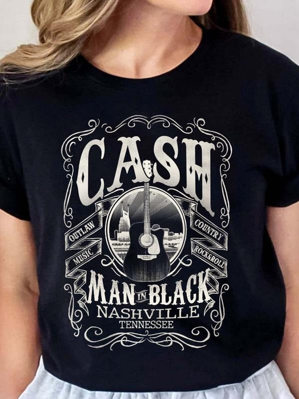 Johnny Cash T-Shirt, Outlaw Country Shirt, Rock Shirt Hoodie, Sweatshirt | GrindPrints.com