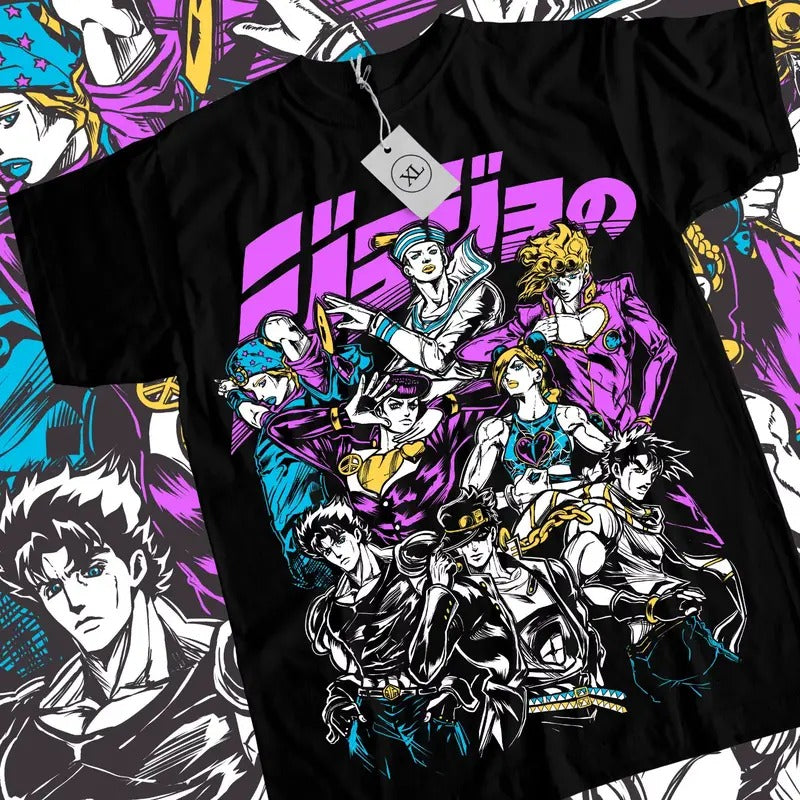 Jojo's Bizarre Adventure T-shirt Anime Manga Graphic Design Shirt Tee All Size Hoodie, Sweatshirt | GrindPrints.com