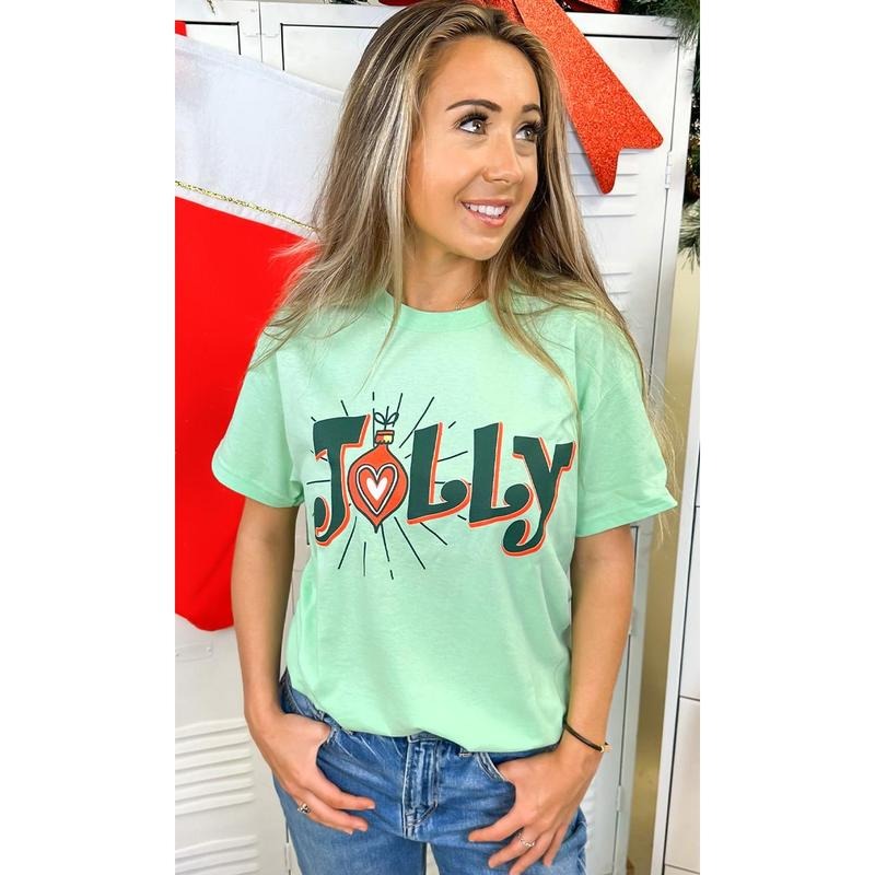 Jolly Christmas Graphic T-Shirt Hoodie, Sweatshirt | GrindPrints.com