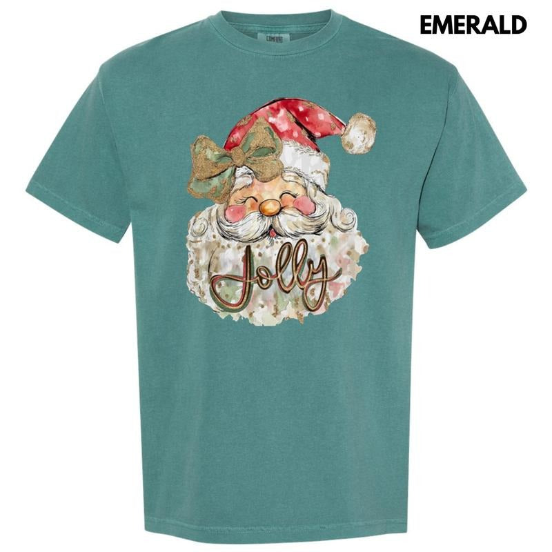 Jolly Smiling Santa Comfort Colors T-Shirt Hoodie, Sweatshirt | GrindPrints.com