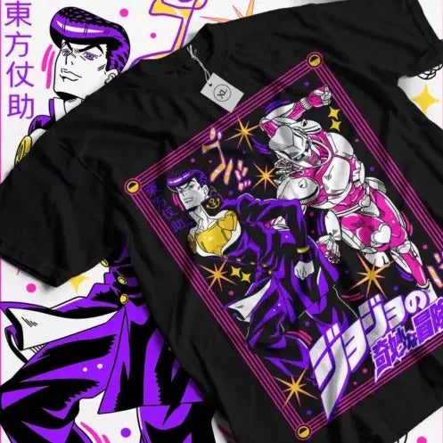 Josuke Higashikata T-Shirt Jojo's Bizzare Adventure Girl Gift Shirt All Size Hoodie, Sweatshirt | GrindPrints.com