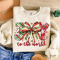 Joy to the World Christmas Patterns Graphic Printed Unisex Cotton Sweatshirt T-Shirts, Hoodie | GrindPrints.com