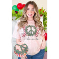 Joy to the World Rhinestone Graphic T-Shirt Hoodie, Sweatshirt | GrindPrints.com
