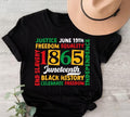 Juneteenth 1865 Justice Freedom Equality Unisex Shirt, Celebrate Juneteenth Shirt, Black History, African American Tee...