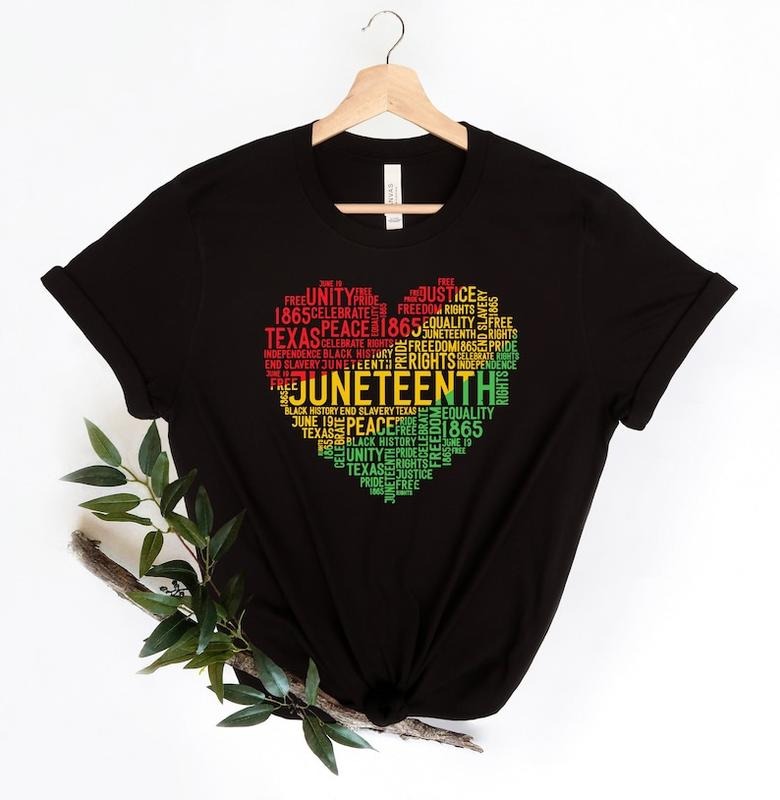 Juneteenth Heart Shirt,Juneteenth shirt women,Black Culture, Black History,Black Lives Matter Tee,Melanin T-Shirt,Black...