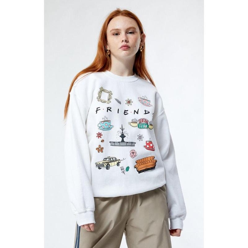 Junk Food Women's Friends Symbols Crew Neck Sweatshirt T-Shirts, Hoodie | GrindPrints.com
