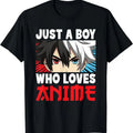Just A Boy Who Loves Anime Funny Japanese Anime Boy Manga TShirt Hoodie, Sweatshirt | GrindPrints.com