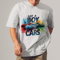 Just A Boy Who Loves Cars Shirt, Sublimation, Colorful Cars Sweatshirt Hoodie | GrindPrints.com