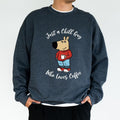 Just A Chill Guy Who Loves Coffee Sweatshirt, Coffee Lover Men Crewneck, Dog Meme Long Sleeved Pullover, Chill Guy...