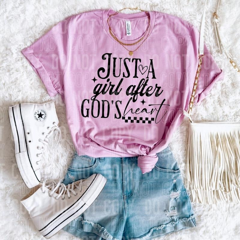 Just A Girl After God's Heart DTF Transfers - THIS IS NOT A SHIRT Hoodie, Sweatshirt | GrindPrints.com