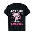 Just Girl Who Loves Axolotls Cute Funny Kawaii Made USA T-Shirts, Hoodie, Sweatshirt