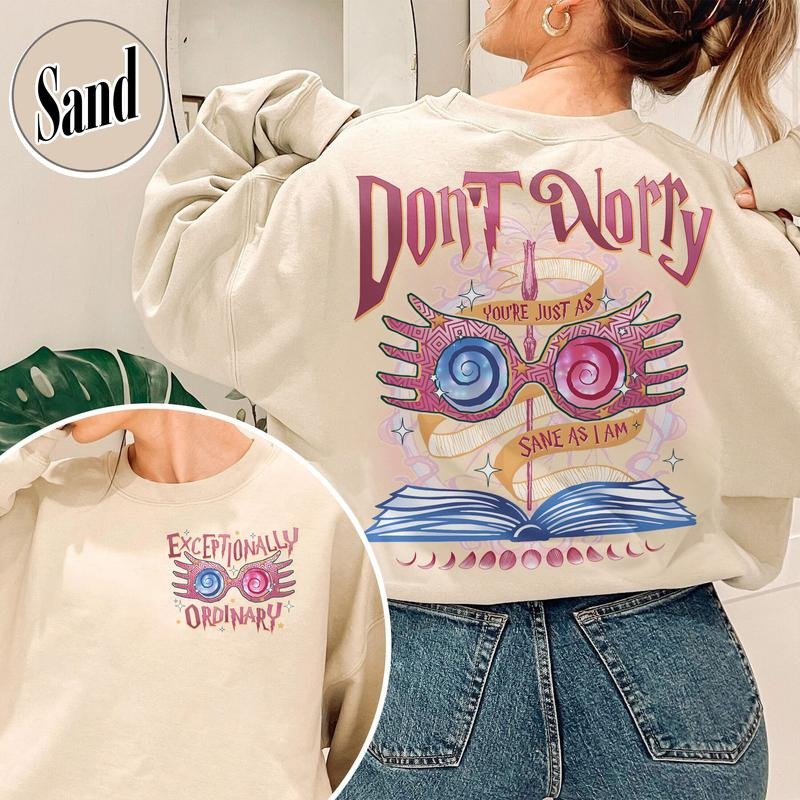 Just As Sane as I Am Sweatshirt,Just As Sane as I Am Shirt,HP Inspired Shirts, HP Shirt,Wizard School Fandom,Wizard...