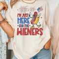 Just Here For The Wieners Shirt, 4th of July Funny Hot Dog, Independence Day Tee, Retro America Patriotic Weenies Hoodie,...