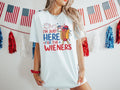 Just Here For The Wieners Tshirt, 4th Of July Funny Hot Dog, Independence Day Tee, Retro America Patriotic Weenies,...