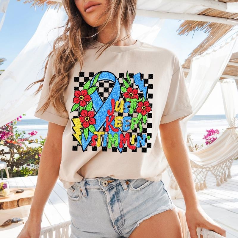 Just Keep Stimmin' DTF Transfers - THIS IS NOT A SHIRT Hoodie, Sweatshirt | GrindPrints.com