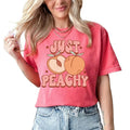 Just Peachy Shirt, Summer Shirts, Cute Womens Shirt Gift, Retro Summer Shirt, Summer Vibes Shirt, Unisex T-Shirt, Short...