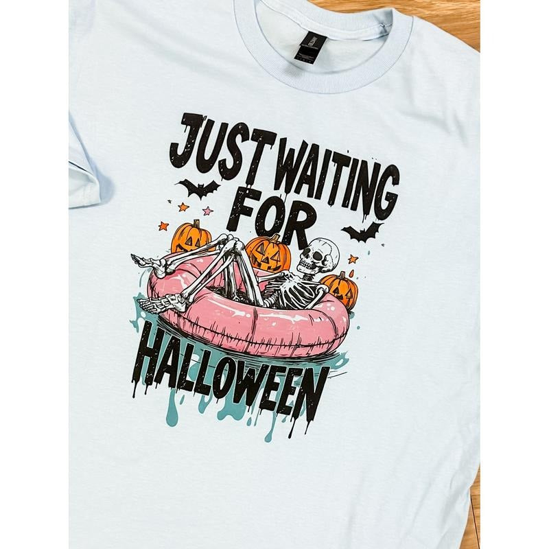 Just Waiting For Halloween Graphic Top T-Shirts, Hoodie, Sweatshirt | GrindPrints.com