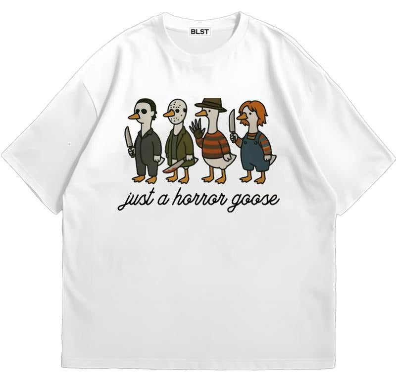 Just a horror goose T-Shirt Cool and Casual Urban Look Game Day Football Shirt Hoodie, Sweatshirt | GrindPrints.com