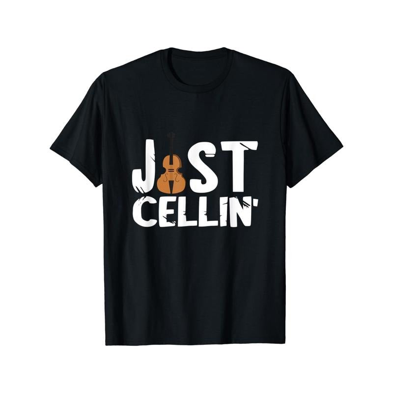 Just an instrumentalist, cellist, cellist who plays the cello T-shirt. Made in USA Hoodie, Sweatshirt | GrindPrints.com