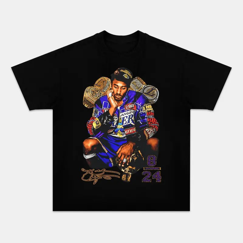KB24 Legend Rings Graphic Tee - Classic Unisex Graphic Design Hoodie, Sweatshirt | GrindPrints.com