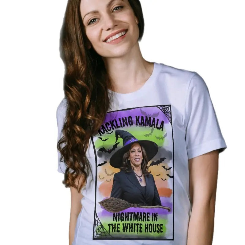 Kackling Kamala Nightmare in the White House Tshirt Hoodie, Sweatshirt | GrindPrints.com