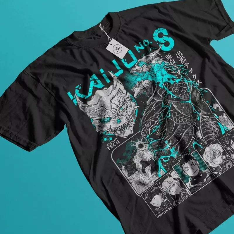 Kaiju no 8 T-shirt Mina Shiro kaij Gift Manga Best Anime Graphic Tee Black Unisex Shirt Hoodie, Sweatshirt | GrindPrints.com