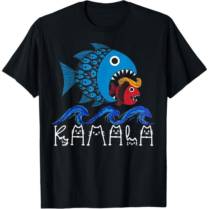 Kamala Fish Eat Fish T-Shirt made in usa Hoodie, Sweatshirt | GrindPrints.com