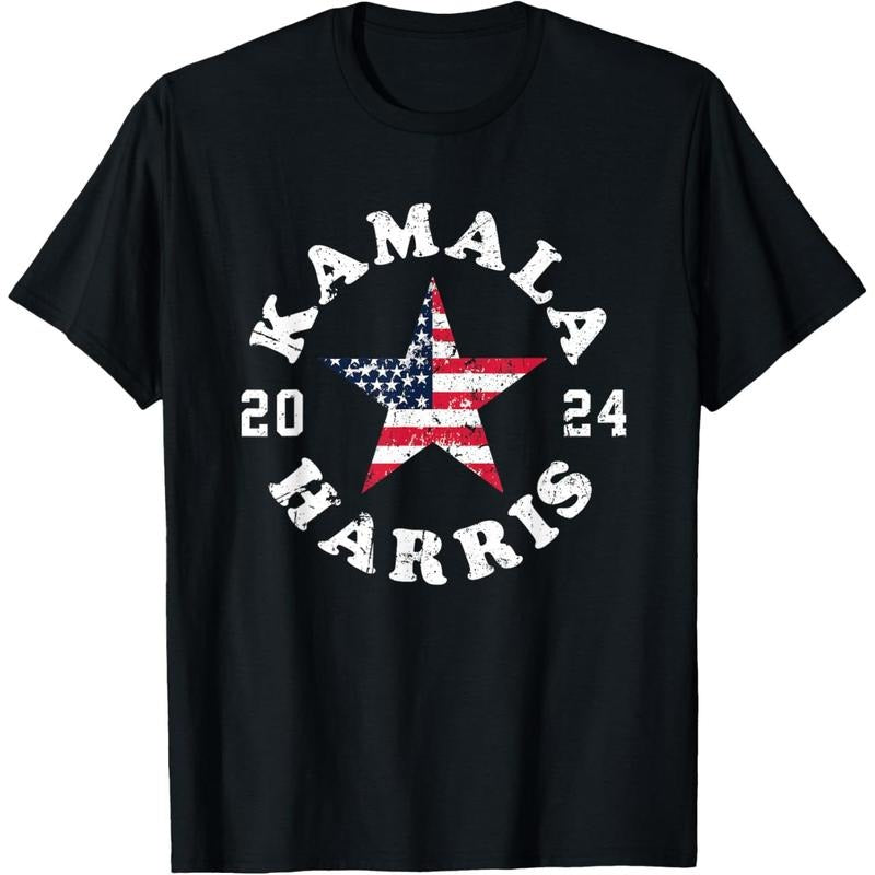 Kamala Harris 2024 President American Flag Vote Kamala T-Shirt made in usa Hoodie, Sweatshirt | GrindPrints.com