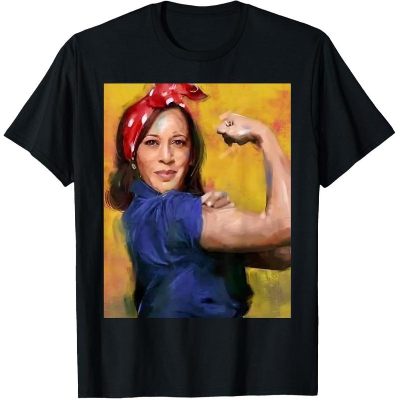 Kamala Harris 2024 Rosie The Riveter Childless Cat Lady Vote T-Shirt made in usa Hoodie, Sweatshirt | GrindPrints.com