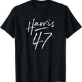 Kamala Harris 47 Feminine Script for Women Girls Harris 2024 T-Shirt Hoodie, Sweatshirt | GrindPrints.com