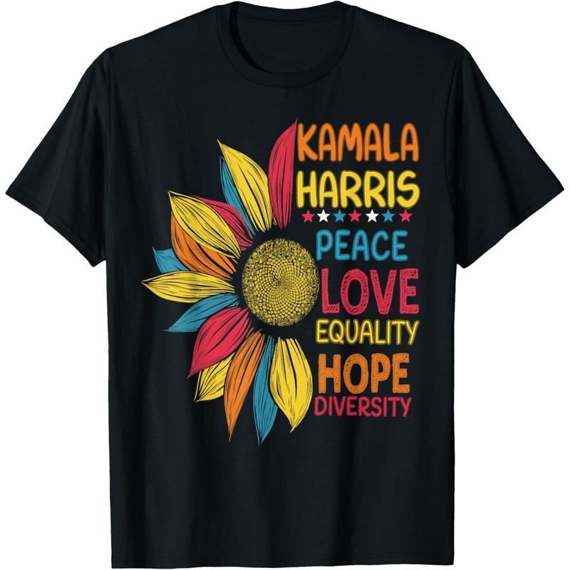 Kamala Harris Peace Love Equality Hope Diversity T-Shirt made in usa Hoodie, Sweatshirt | GrindPrints.com