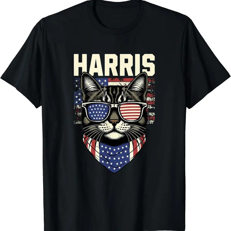 Kamala Harris for President 2024, Funny Cat Lady Graphic T-Shirt Hoodie, Sweatshirt | GrindPrints.com