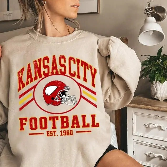 Kansas City 1960 Football Sweatshirt Chief Mahomes_711 , Multiple Colorways - Full Size Range T-Shirts, Hoodie