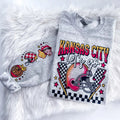 Kansas City Football Game Day Sweatshirt or Hoodie with sleeve prints Comfy Unisex Tops T-Shirts | GrindPrints.com