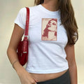Kate Moss Baby Tee, 90s Grunge Baby Tee, Vintage Style Tee Cotton Fashion Hoodie, Sweatshirt | GrindPrints.com
