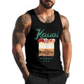 Kauai Hawaii Sunset Vintage Hawaiian Surfing Retro Unisex Tank Top, Cotton, Size S-3XL T-Shirts, Hoodie, Sweatshirt