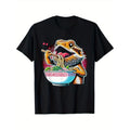 Kawaii Anime Bearded Dragon Ramen 100% Cotton Halloween Thanksgiving Family Friends S XXXL Black Made Usa T-Shirts, Hoodie, Sweatshirt