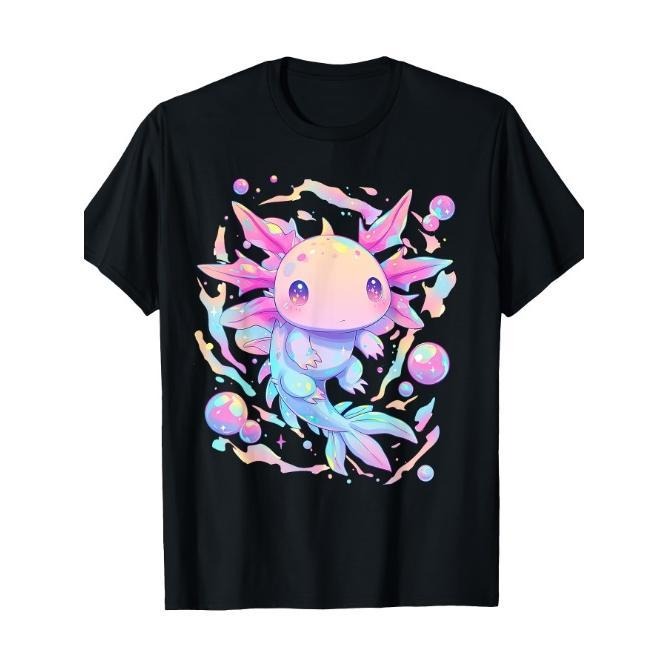 Kawaii Pastel Goth Cute Pink Sparkles Axolotl Bubbles Made USA T-Shirts, Hoodie, Sweatshirt