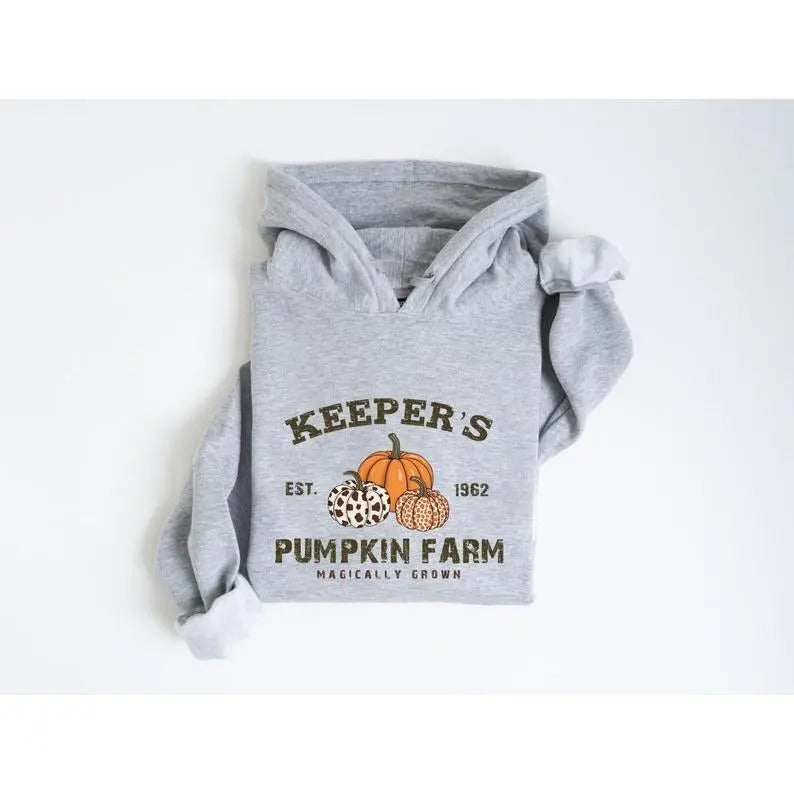 Keeper's Pumpkin Farm Hoodie, Halloween Hoodie, Farm Hoodie Classic Cotton T-Shirts, Sweatshirt | GrindPrints.com