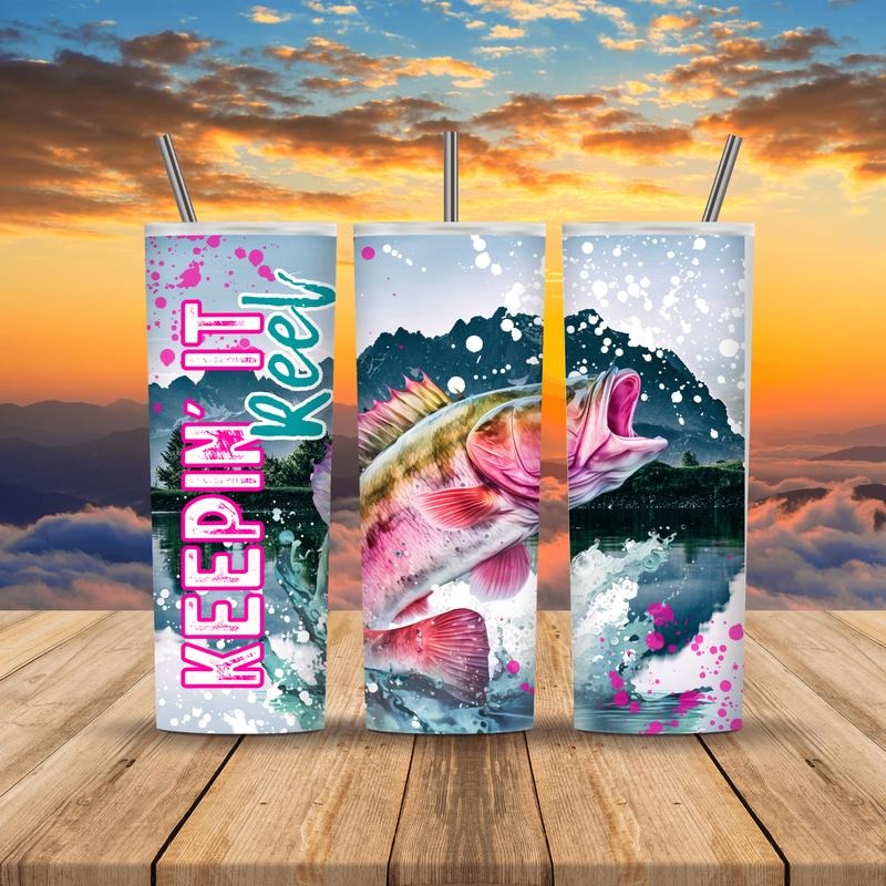 Keepin It Reel 20oz Stainless Steel Tumbler T-Shirts, Hoodie, Sweatshirt | GrindPrints.com