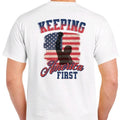 Keeping America First: T- Menswear Cotton Top Tshirt Shortsleeve Casual Sport Streetwear t vance Hoodie, Sweatshirt