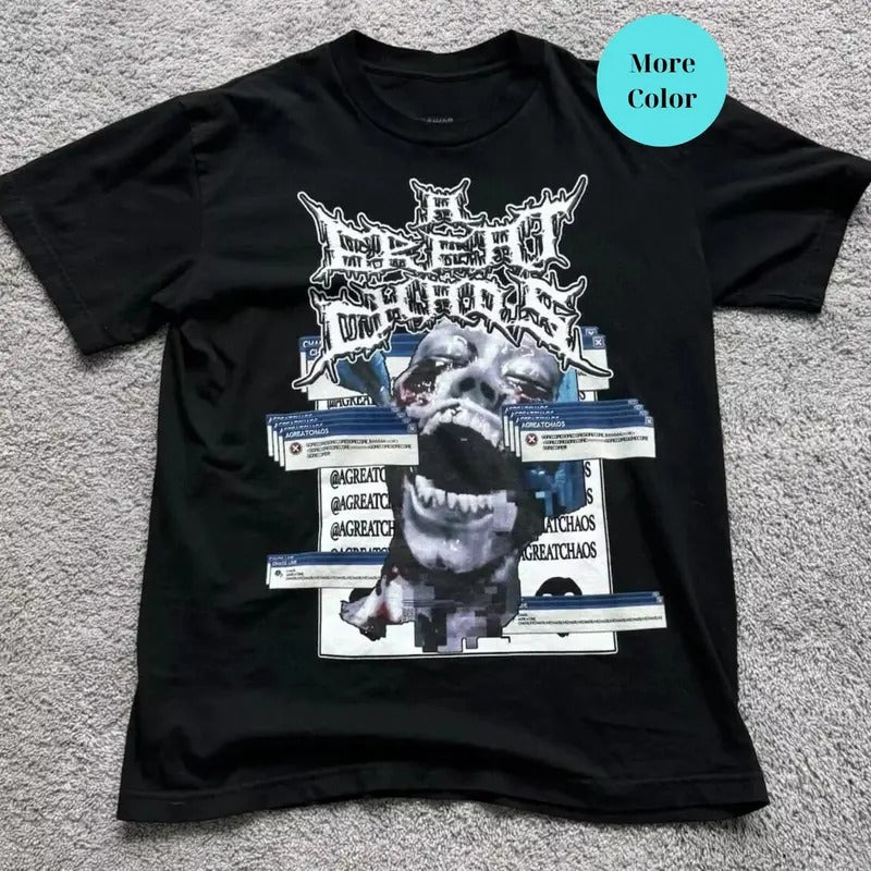 Ken Carson A Great Chaos Offical Tour Merch 2024, Trendy sweatshirt, Cotton unisex T-shirt, Hoodie | GrindPrints.com