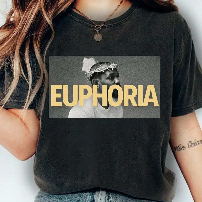 Kendrick Lamar Shirt Euphoria T-shirt Drake Diss Sweatshirt Kendrick Lamar Rap Hip Hop Hoodie Gift For Fans | GrindPrints.com