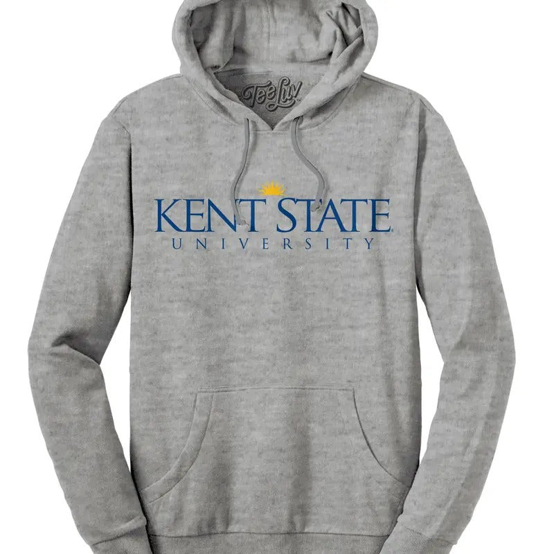 Kent State University Hooded Sweatshirt - Oxford Gray T-Shirts, Hoodie | GrindPrints.com