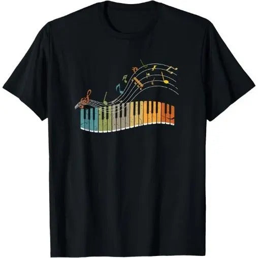Keyboard Pianist Funny Musician Piano Art Music T-Shirt Made in USA Hoodie, Sweatshirt | GrindPrints.com