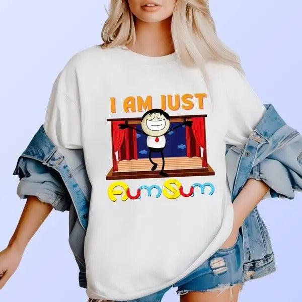 Kids I Am Just Aumsum T-shirt Hiphop Graphic Adventure Tee For Outdoor Enthusiasts Hoodie, Sweatshirt | GrindPrints.com