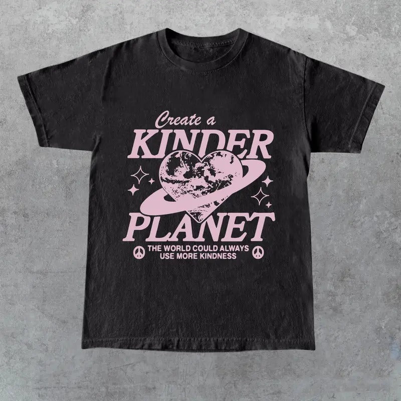 Kinder Planet Navy T-shirt, Gift for Her, Gift for Him, Gift for Friend Hoodie, Sweatshirt | GrindPrints.com