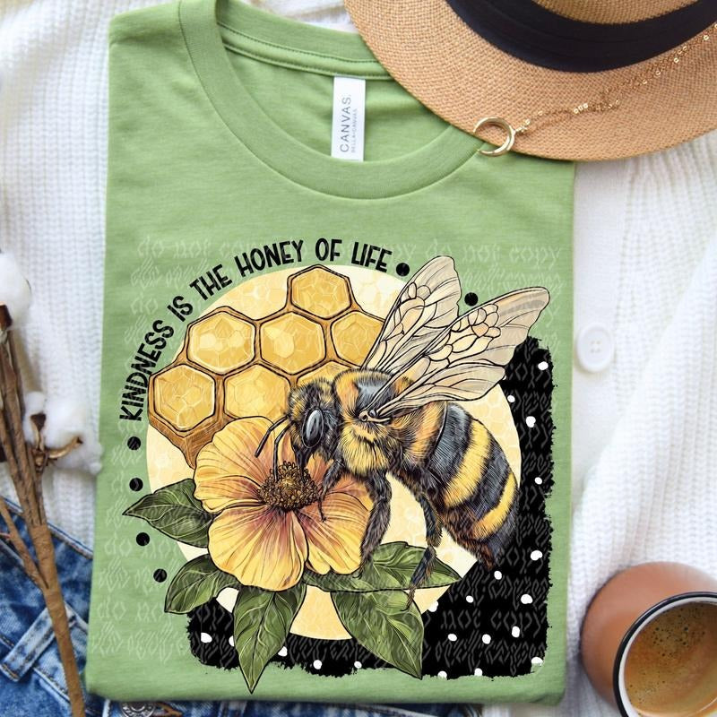 Kindness Bee DTF Transfers - THIS IS NOT A SHIRT Hoodie, Sweatshirt | GrindPrints.com